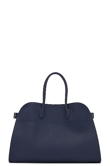 The Row Soft Margaux 17 Bag in Indigo Pld | FWRD