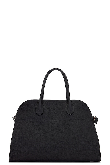 The Row Soft Margaux 12 Bag in Black PLD | FWRD