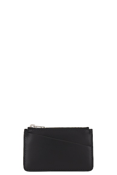 The Row Zipped Keychain Pouch in Black PLD