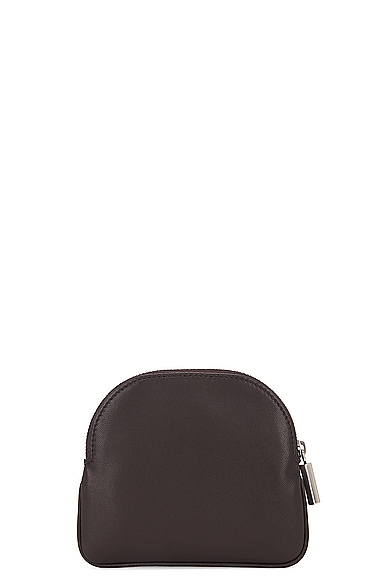 Shop The Row Circle Pouch 2 In Dark Brown Ans