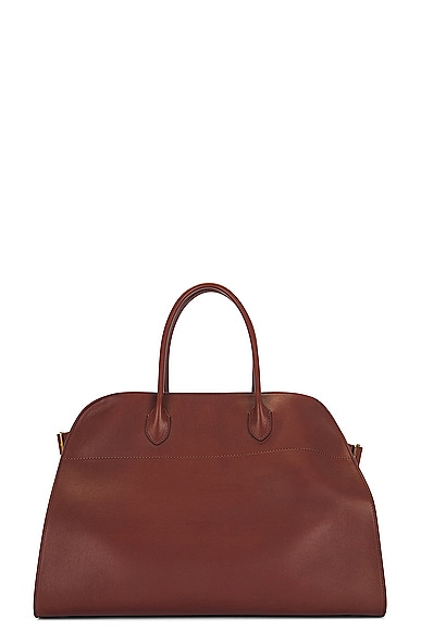 The Row Soft Margaux 17 Bag In New Burgundy