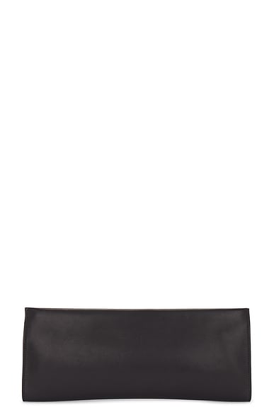 THE ROW EW CIRCLE POUCH （ダークブラウン） THE ROW E/W Circle Leather Pouch in Brown | endource