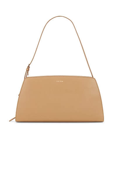 The Row Dalia Baguette Bag in Warm Chestnut Light Gold