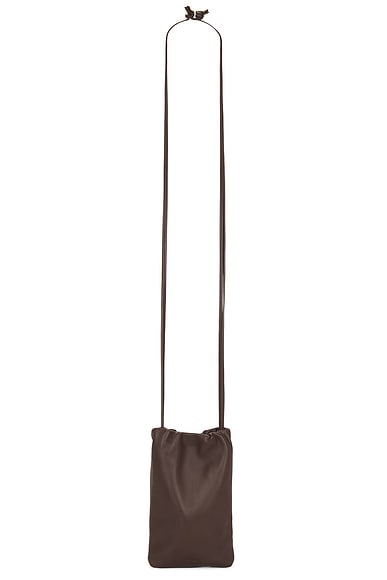 The Row Bourse Phone Case in Brown Melange ANS