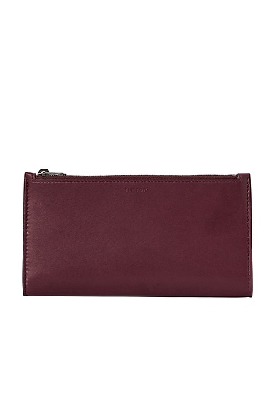 The Row Multi Zipped Wallet in Borgogna ANS
