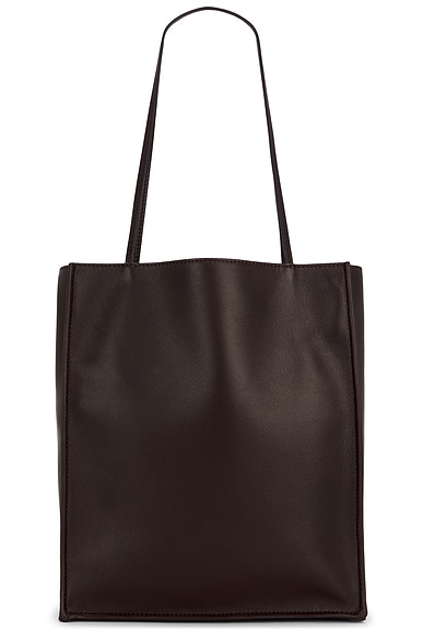 The Row Large To Go Tote Bag in Dark Brown ANS