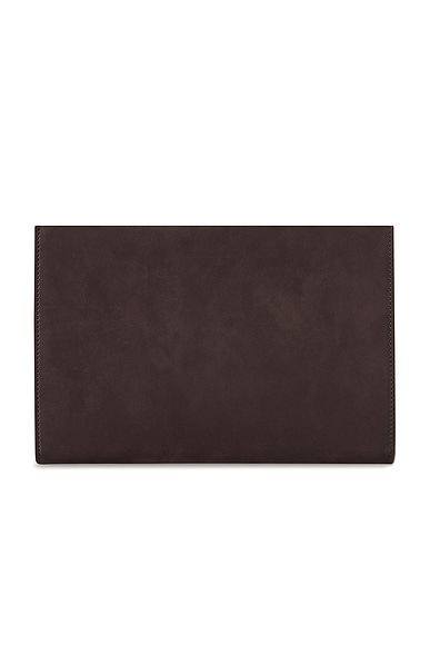 The Row Travel Pouch in Dark Aniline ANS