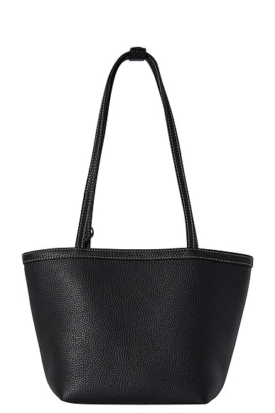 The Row Medium Park Tote Stitch in Black & Ecru ANS