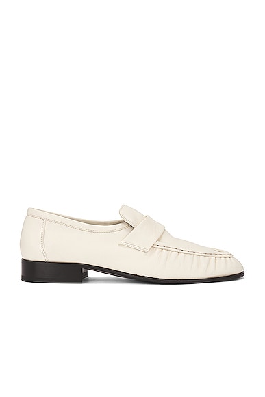 The Row Soft Loafer in Cream