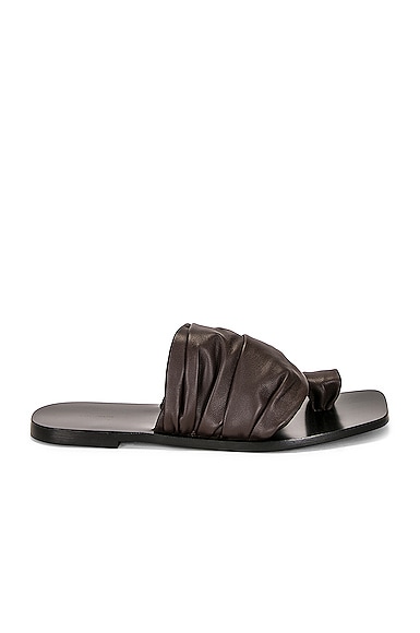The Row Drape Slides in Brown
