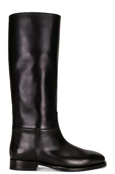 The Row Grunge Riding Boots in Black