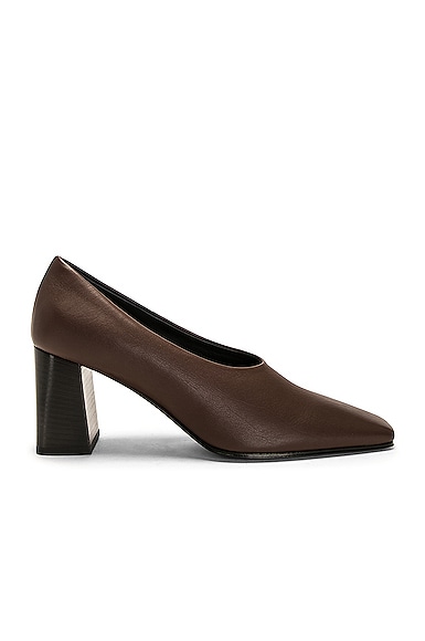 The Row Square Loafer Pumps in Brown