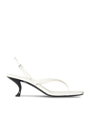 The Row Constance Leather Sandals in Bianco | FWRD