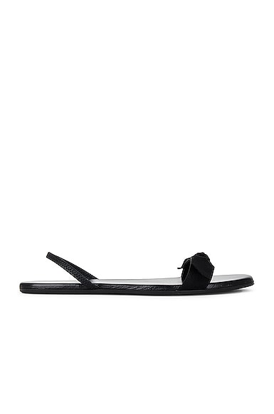 The Row Bow Sandal in Black