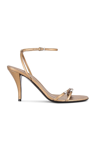 The Row Cleo Bijoux Sandal in Old Gold & Silver