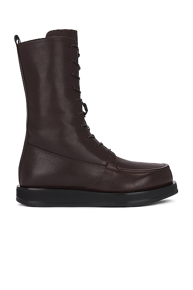 The Row Patty Boot in Dark Brown