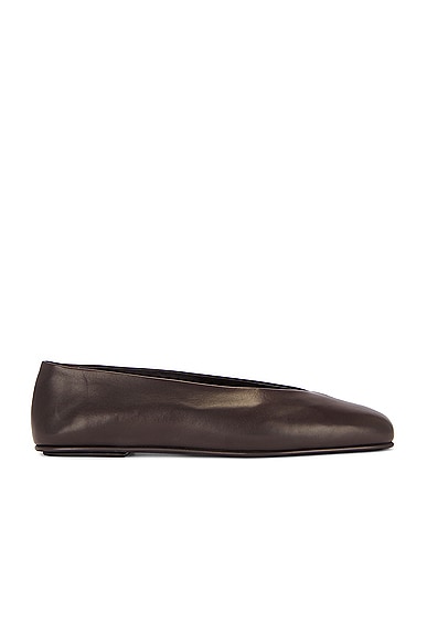 The Row Women's Eva Two Leather Ballet Flats In Black
