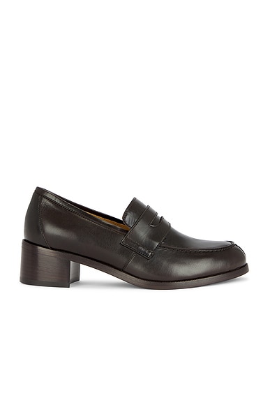 The Row Vera Loafer in Chocolate