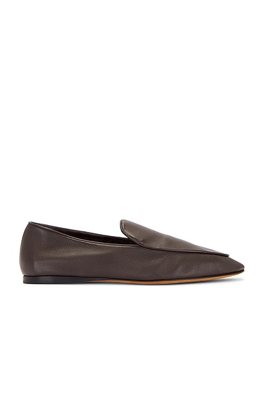 The Row Hereditas Flat Loafer in Brown