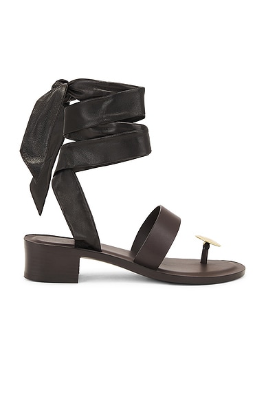 Aquazzura Pom Pom Sandals in Black FWRD