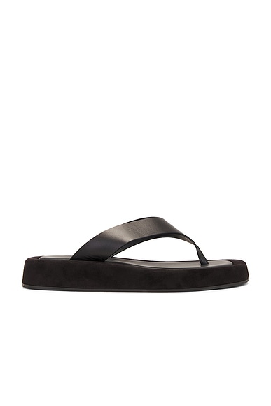 Ginza Sandal in Black & Black