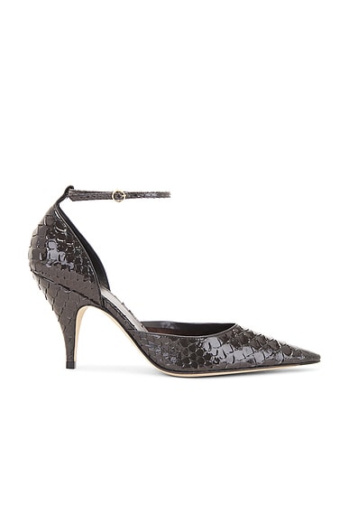 The Row Uxor D'orsay Python Pumps in Charcoal