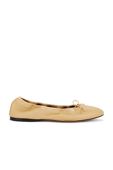 The Row Awar Ballerina Flat in Light Beige