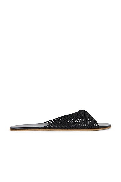 The Row Sara Thong Slide in Black