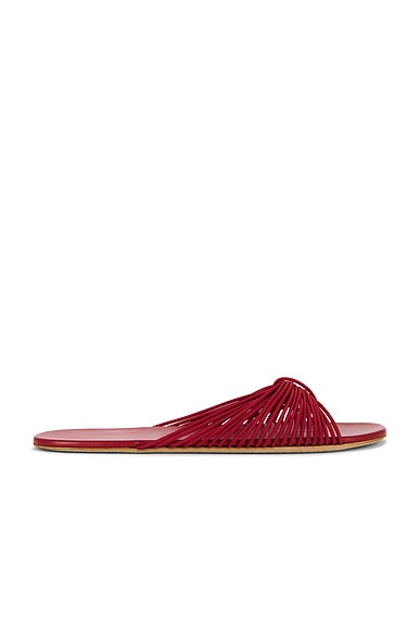 The Row Sara Thong Slide in Laquer Red