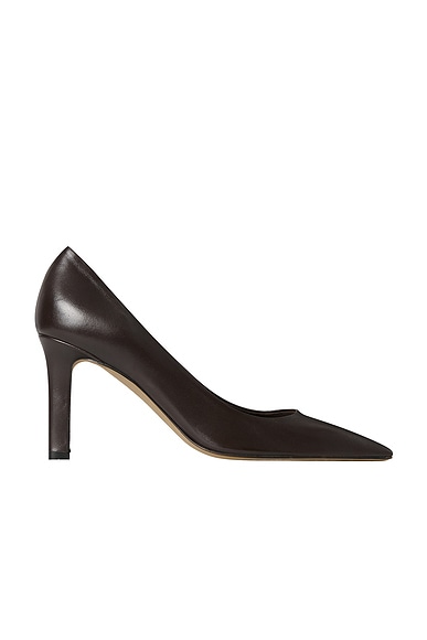 The Row Carla Pump 80 in Lacquer Brown | FWRD