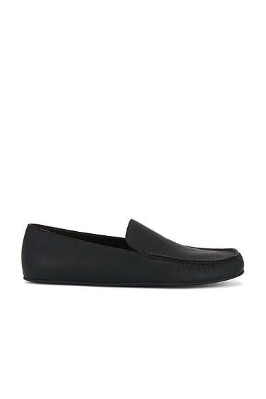 The Row Leo Slipper in Black