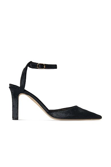 The Row Carla Ankle Strap 80 in Black