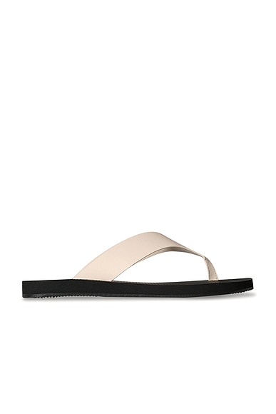 The Row Dune Classic Ginza Sandal in Ivory & Black