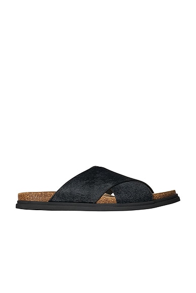 The Row Cross Sandal in Black