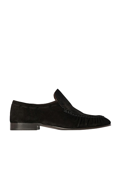 The Row Soft Moccasin Two in Black