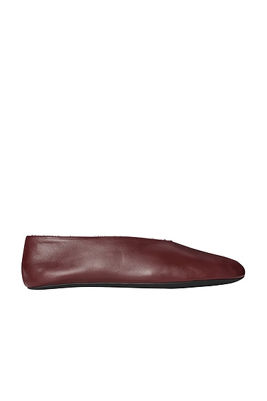 The Row Shearling Lined Stella Slipper in Carmin