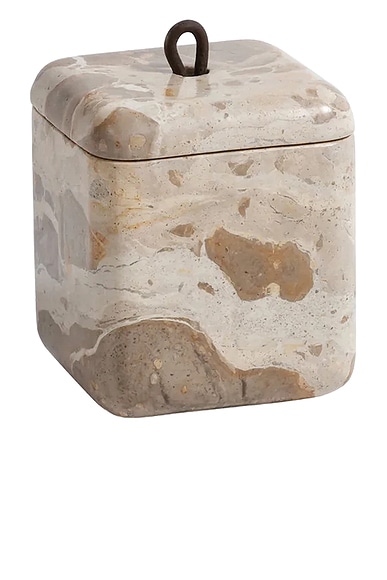 Marble Lidded Vanity Jar