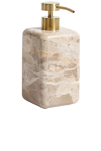 The Favorites Marble Soap And Lotion Dispenser in Crema Fossil