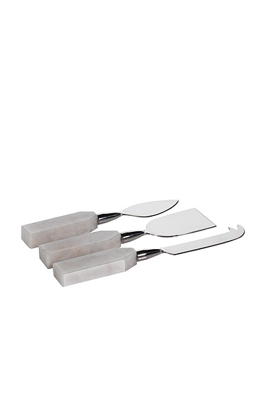 The Favorites 3 Piece Cheese Knife Set in Alabaster