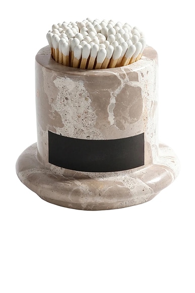 The Favorites Marbella Light My Fire Matches in Crema Fossil Marble