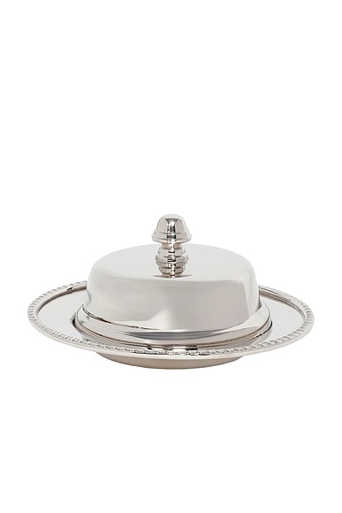 Parisian Butter Dish With Cover And Glass Nickel