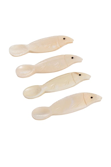 The Favorites Fish Condiment & Caviar Spoon in Mother Of Pearl