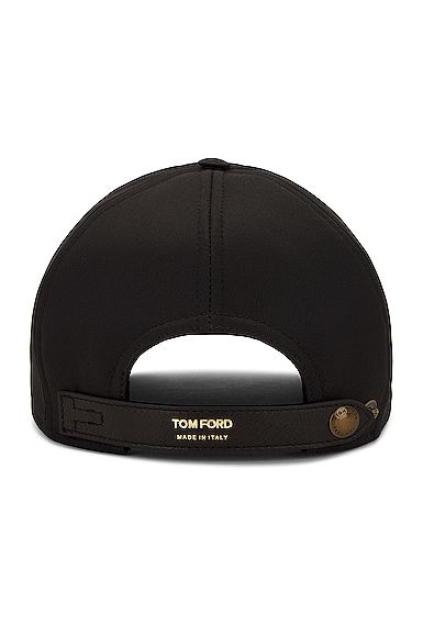 Tom Ford Smooth Leather Cap In Black