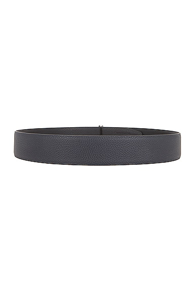 Shop Tom Ford 40 Mm Reversible Belt In Dark Navy & Black