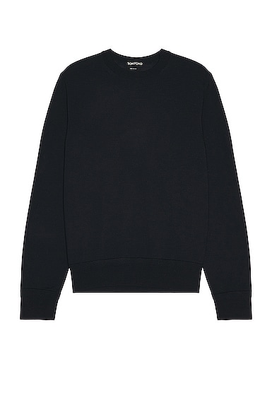 TOM FORD Jersey Stitch Sweater in Navy