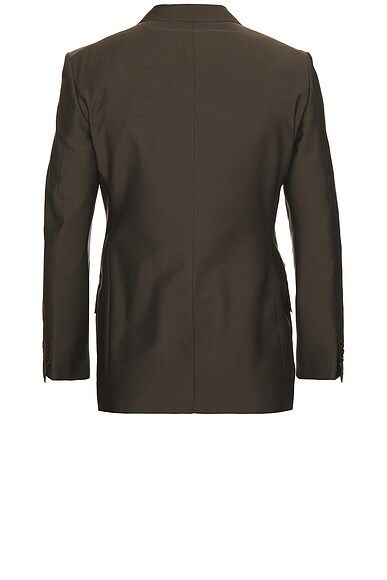 Tom Ford Yarn Dyed Mikado Shelton Suit In Green Wood