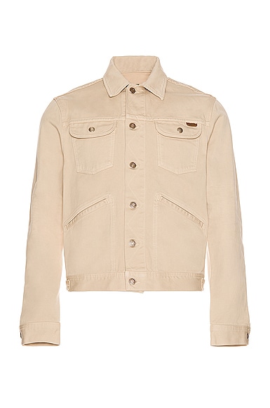 Tom Ford Western Cord Iconic Jacket In Chalk | ModeSens