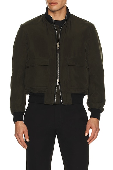 Knit Trim Pilot Blouson