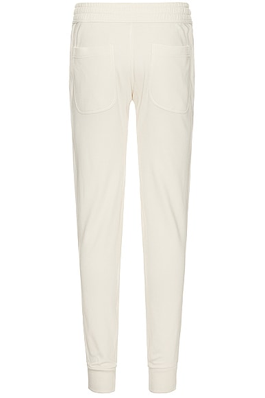 Shop Tom Ford Lightweight Lounge Sweatpant In Ivory
