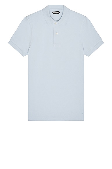 TOM FORD Garment Dyed Polo in Light Blue | FWRD